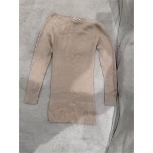 Whim Gazette off the shoulder cream long sleeve top size XS women’s